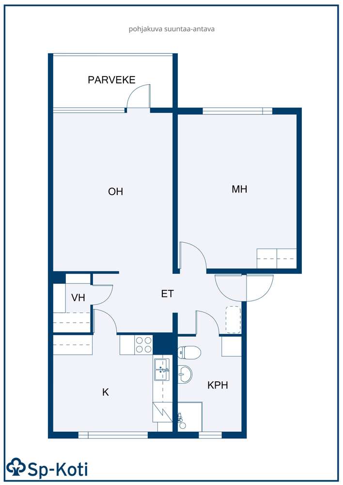 Kerrostalo, 2h+k, 60,5 m², Keskusta - View 2