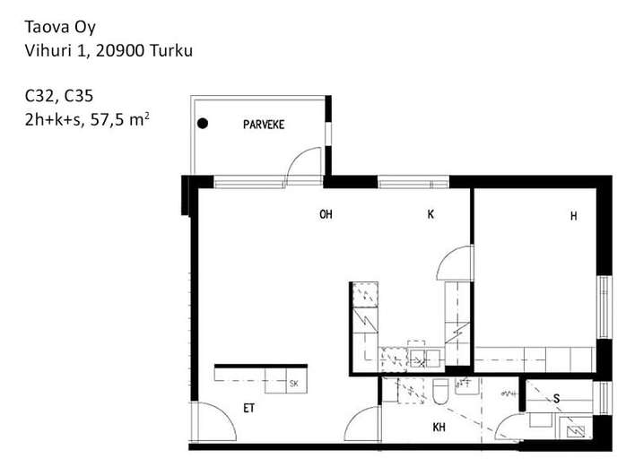 Kerrostalo – Turku, Vastmäki, Friskala - Näkymä 2