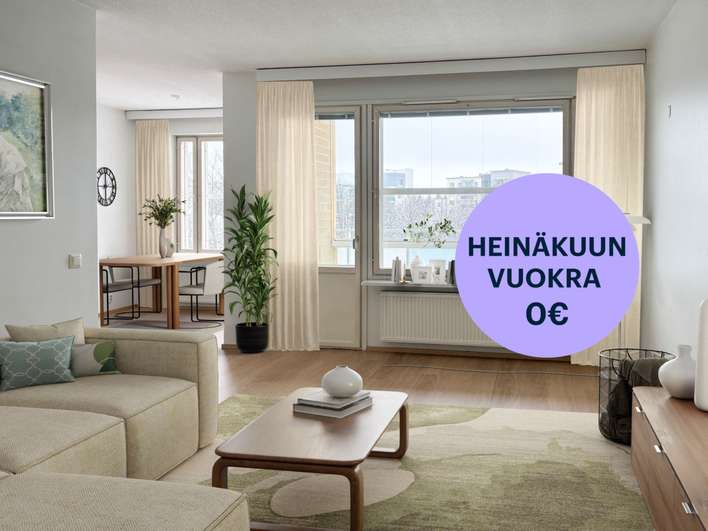 Kerrostalo, 2H+K+S, 59,5 m², Petonen