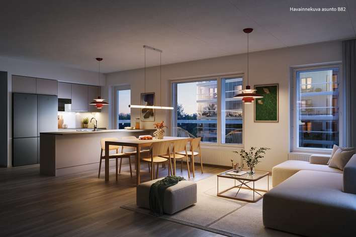 Kerrostalo, 3h+kt+s, 79,5 m², Lielahti