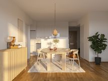 Asunto A21, 3-4h+kt+s/vh, 69,5 m2, keittiö, tateilijan näkemys