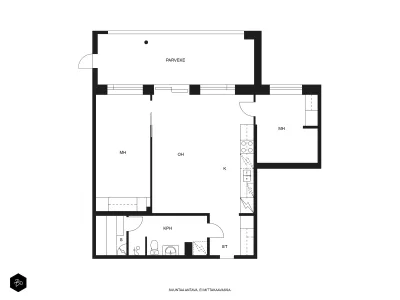 Kerrostalo,  3H+KT+S, 61 m², Haukilahti - View 2