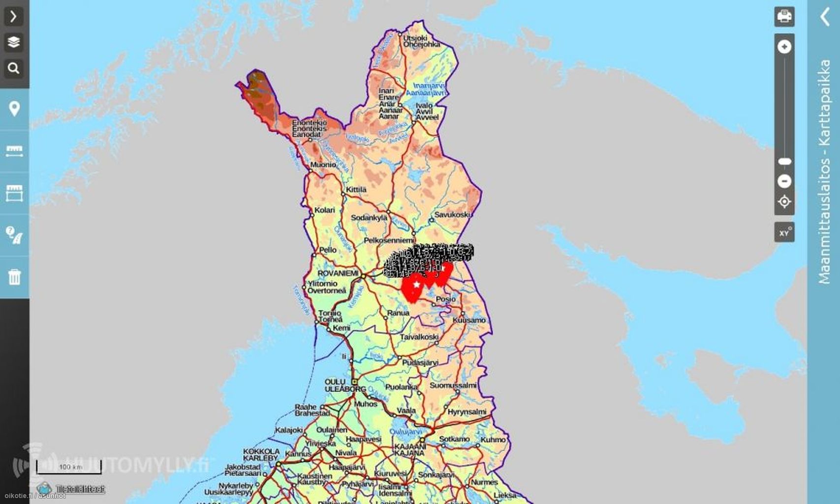 5 000 m² Maaninkavaarantie 409, 98780 Posio Muu tontti myynnissä - Oikotie  16542058