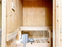 Oma sauna kruunaa kokonaisuuden.