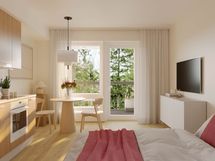 Asunto A22, 1h+kt, 22m2, taiteilijan näkemys