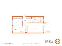 huoneiston pohjapiirros