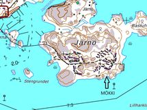 Mökin sijainti - Stugans placering