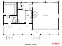 Savusaunarakennuksen pohjakuva