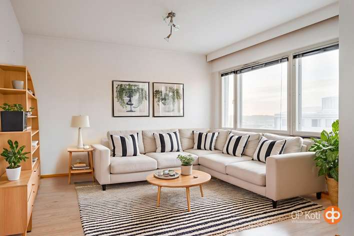 Kerrostalo, 2h+kk+kph/wc+lasit.parveke, 55 m², Keskusta, Raisio