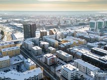 Ilmakuva keskustalta päin.