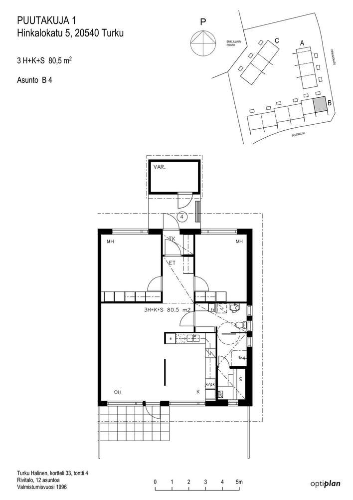 Rivitalo, 3h+k+s, 80,5 m², Halinen - View 4