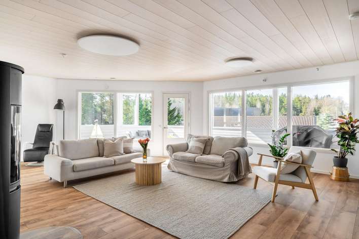 Omakotitalo, 3-4h+takkah+k+rt+kph/wc+ph+2erill.wc+s+khh+2vh+ter+parv+at+varastotilat, 189/299 m², Murikko, Naantali