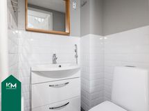 Alakerran erillinen wc.