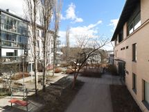 Parvekenäkymää yhtiön sisäpihalle