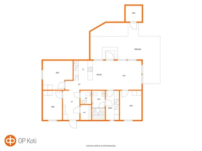 Omakotitalo, 4h+k+khh+erillis-wc+kph+sauna, 89,5 m², Kurttila - View 2