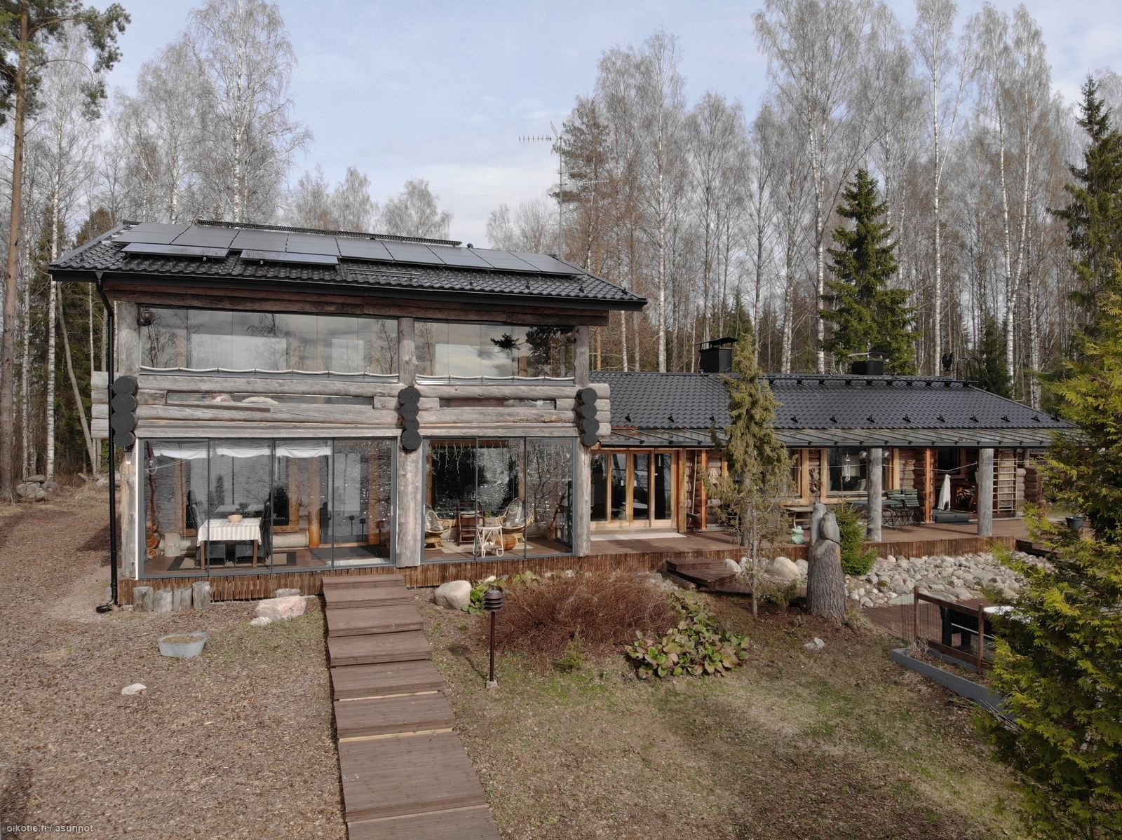 235 m² Kukkaroniementie 496, 76100 Pieksämäki Uusi osa: 3h, tupak, et, vh,  2wc Vanha osa: takkahuone, et, kk, wc, pukuh, ph, s – Oikotie 17196641 –  SKVL