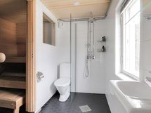 Piharakennuksen pesuhuone/wc