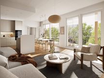 Visualisointikuva kodista C 14 2. krs ja C 11 1. krs (3h+kt+s, 85 m²)