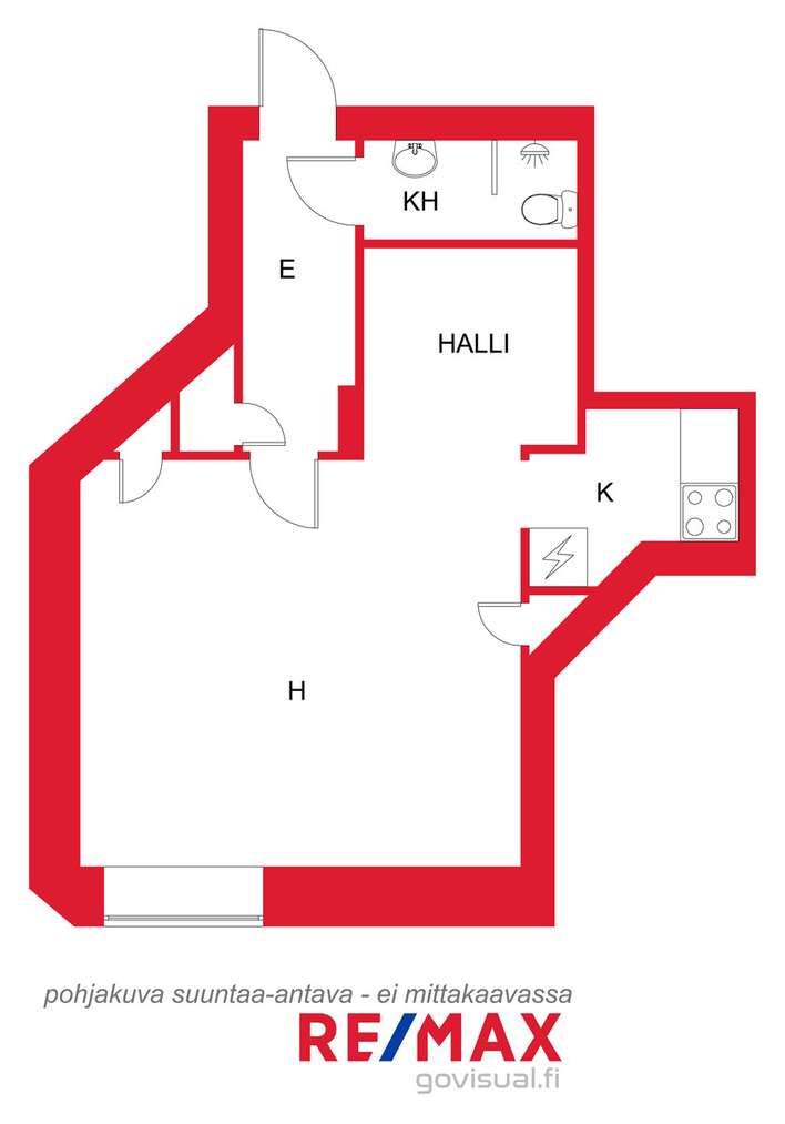 Kerrostalo, 1huone,alkovi,keittokomero,kph, 33 m², Kallio – pohled 2