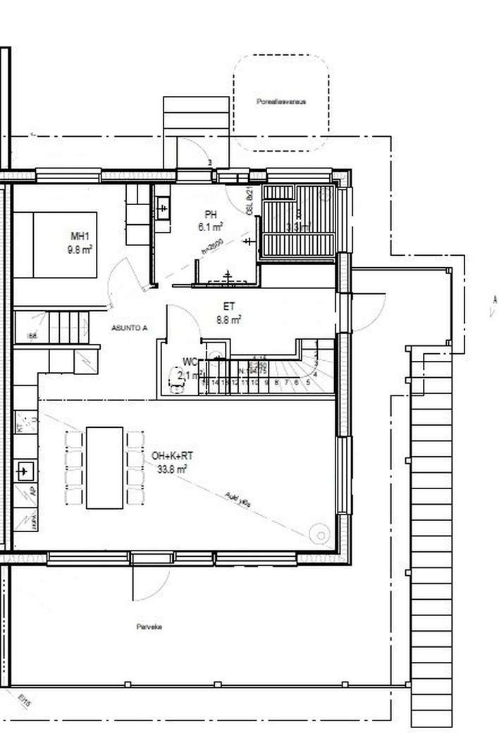 Loma-asunto, Olohuone/keittiö+3mh+et+3wc+ph+s+khh+at+tekn., 129/179 m², Levi Sirkka - Näkymä 3