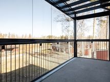 Lasitettu yläterassi