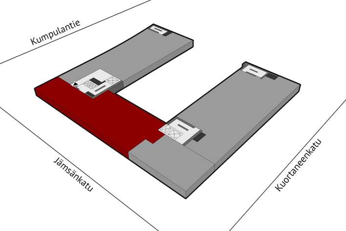 Liiketila, 302,5 m², Vallila – pohled 3