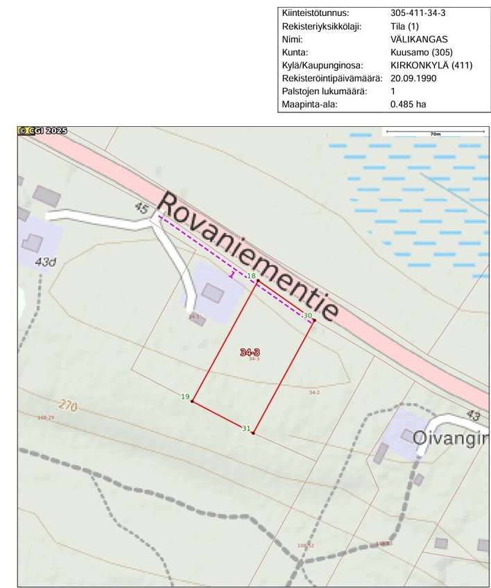 Tontti, 4 850 m², Oivanki - Näkymä 2