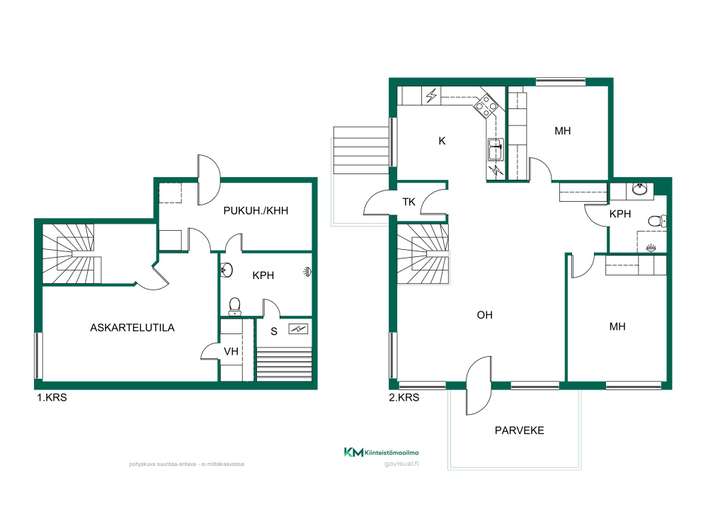 Kerrostalo, 3-4h, k, sauna, 2xkph, khh, vh, parveke(lasitettu), 108,5 m², Pukinmäki - Näkymä 2