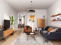 Visualisointikuva Renatan asunnosta A 1, A 6, A 11, A 16,  3h+kt, 78 m²