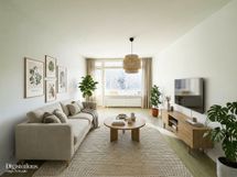 Tervetuloa! Tämän valoisan olohuoneen voit sisustaa vaikkapa näin.