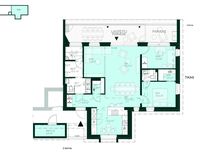 Kodin pohjapiirros Tuulikello 3 C 15 (3h+k+s, 92 m² + varasto 4 m²)
