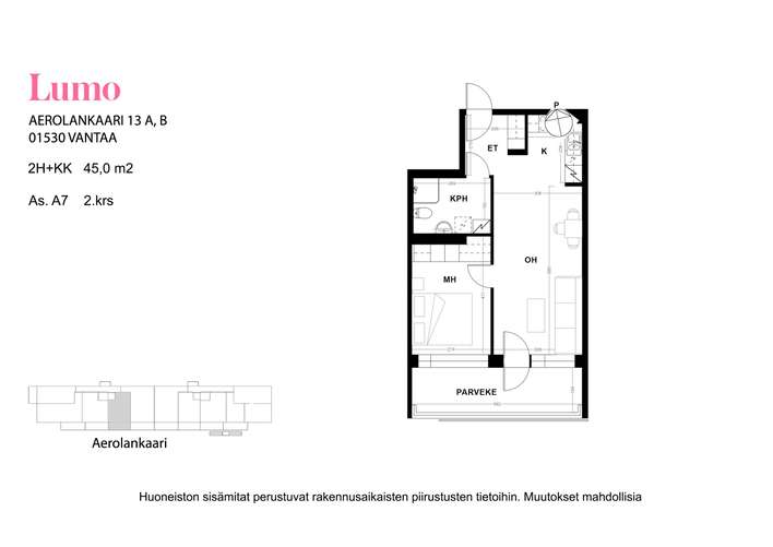 Kerrostalo, 2H+KK, 45 m², Veromies - Näkymä 3