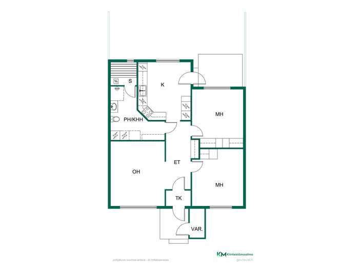 Rivitalo, 3h, k, s, 78 m², Rahusenkangas - Näkymä 2
