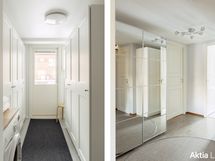 Paljon kaappitilaa kodinhoitohuoneessa