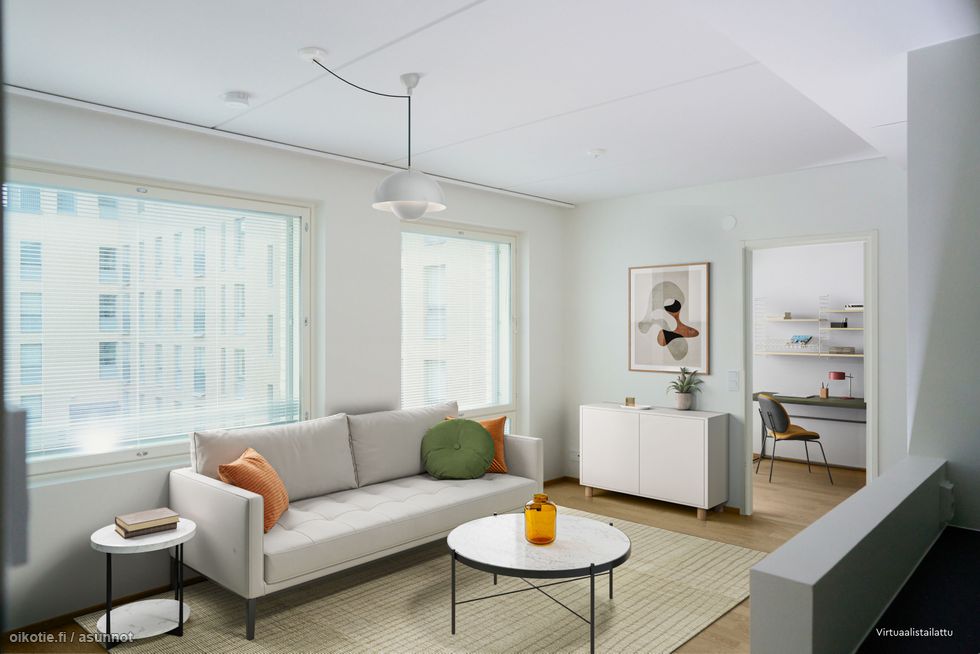 Virtuaalistailattu olohuone