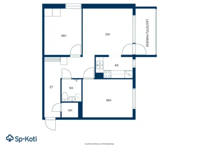 Kerrostalo, 3h,kk, 53,5 m², Lehtikangas - Vue 3