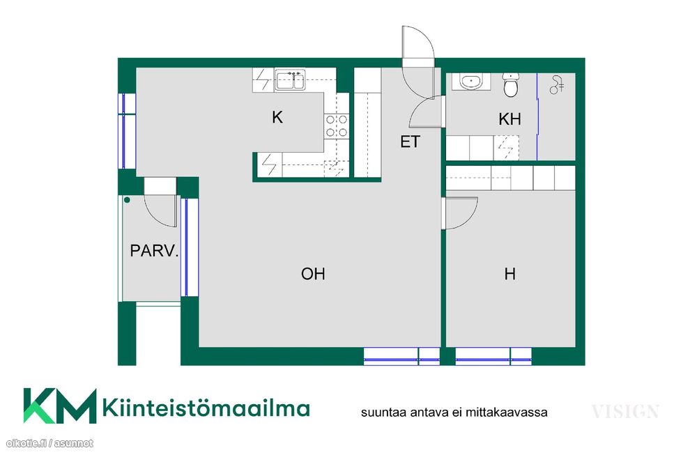 62 m² Rialtonkuja 6, 00580 Helsinki Kerrostalo Kaksio myynnissä - Oikotie  17206247