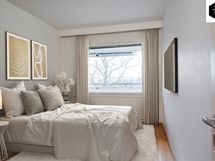 virtuaalikalustekuva makuuhuoneesta