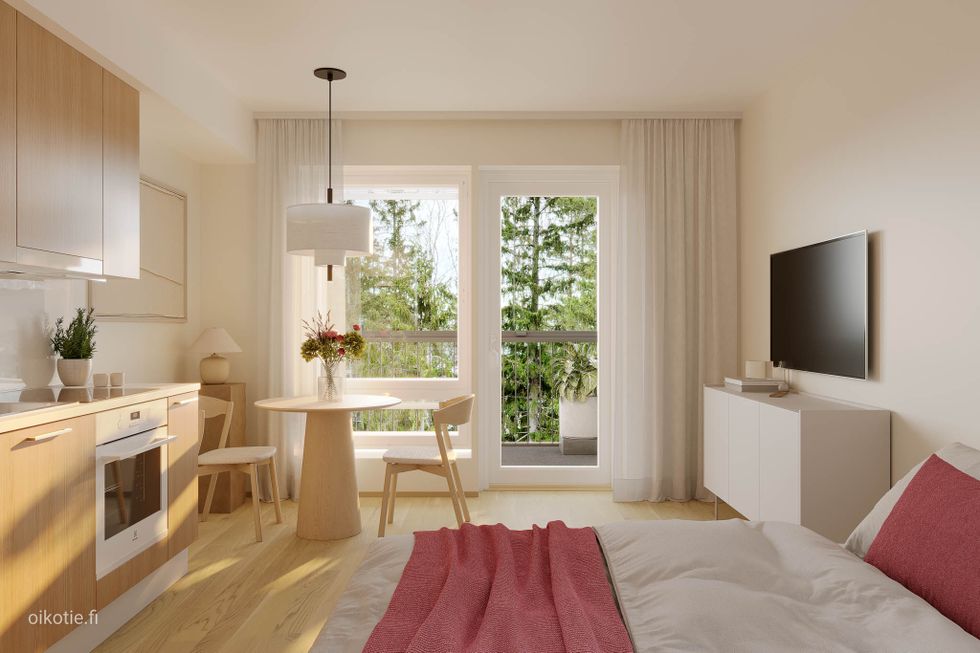 Asunto A22, 1h+kt, 22 m2, taiteilijan näkemys