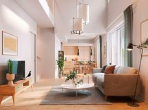 Visualisointi Renatan kodista A 23, 3h+kt+s, 88 m²