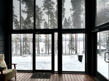 Lasitettu terassi