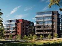 Espoon Tiiran 4–5-kerroksisissa taloissa on koteja yksiöistä perheasuntoihin.