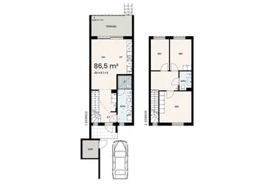 Rivitalo, 4h, k, s, 86,5 m², Vuosaari - Bild 2