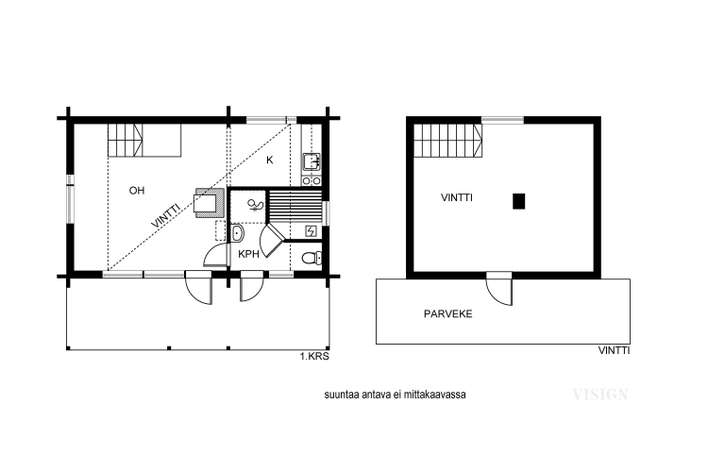 Loma-asunto, tupa+kk+luhti+parveke+sauna+ph+kuisti, 66/100 m², Tuulos - Näkymä 2