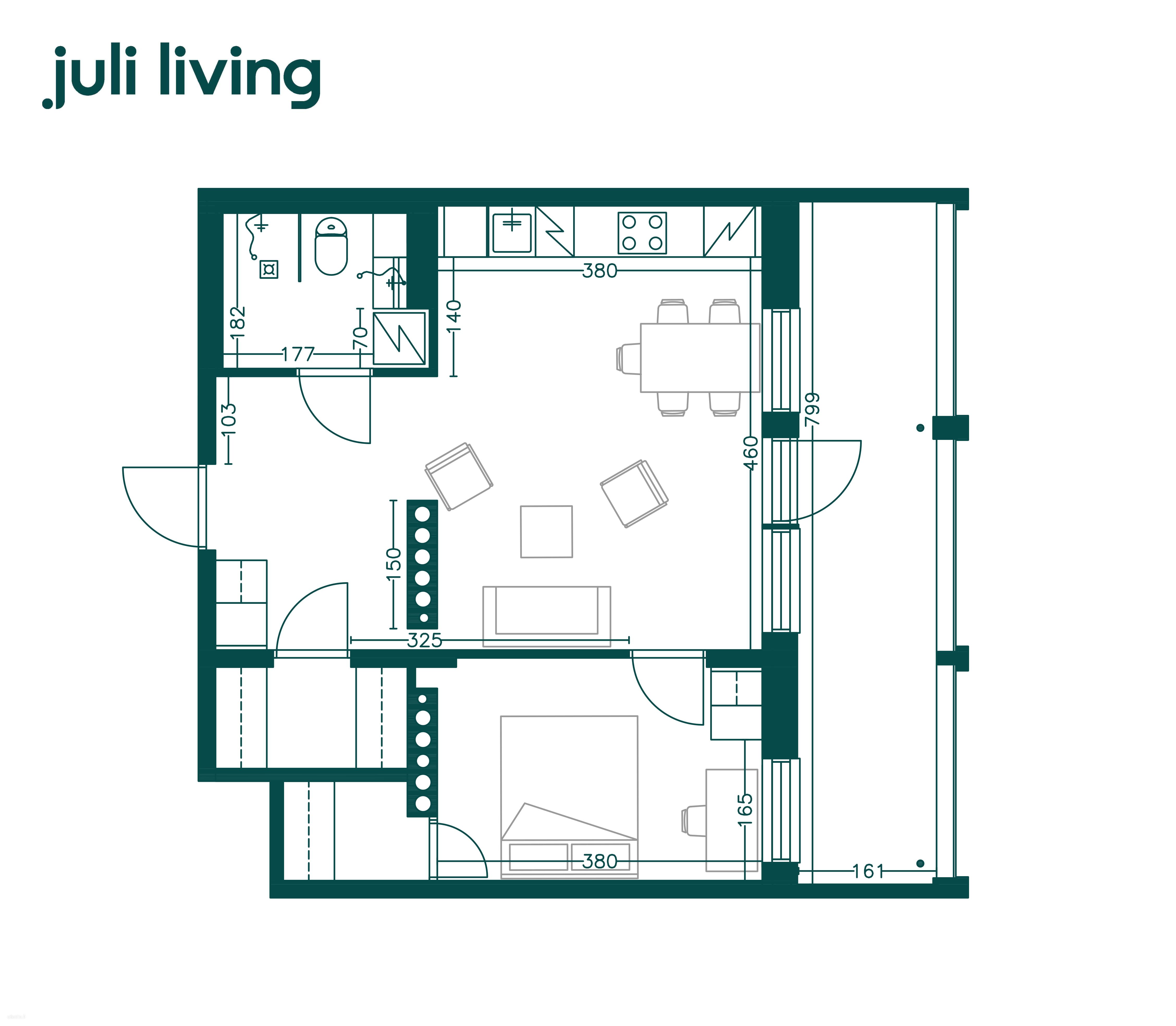 Kerrostalo, 2h+kt+vh+var+p, 48,5 m², Jätkäsaari - View 3