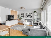 Olohuoneesta on käynti omalle pihalle