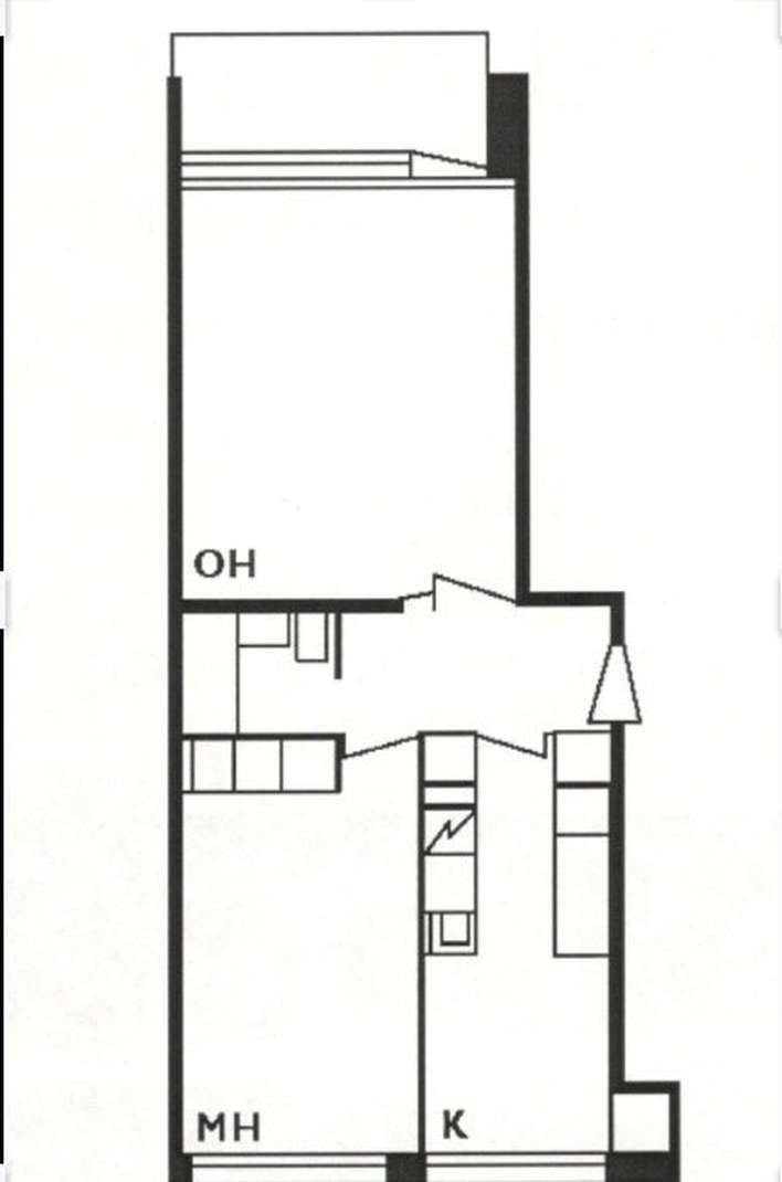Kerrostalo, 2h + k + parveke/terassi, 54 m², Keskusta, Jyväskylä