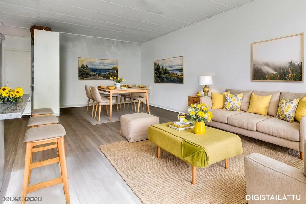 Digistailattu olohuone