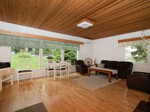 valoisa ja tilava olohuone