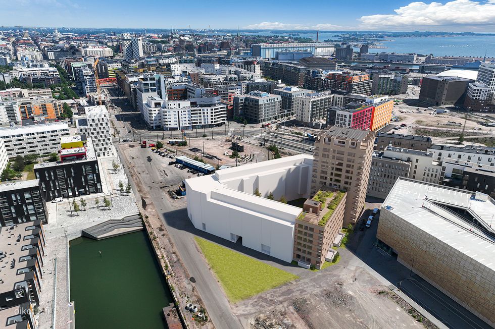 Helsingin Jätkän Kruunuun kuuluu 6-kerroksinen lamellitalo ja 13-kerroksinen torniosa.